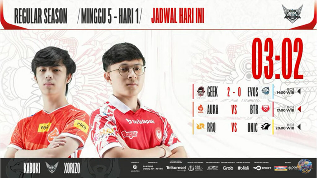 Hasil AURA Vs BTR Di MPL ID S11 Regular Season Minggu Ke 5