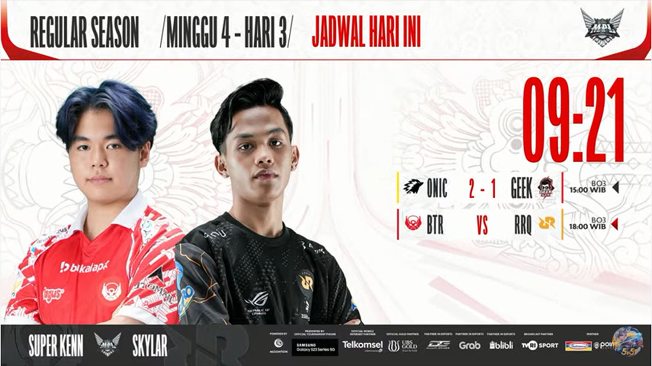 Hasil RRQ vs BTR di MPL ID S11 Regular Season Minggu Ke-4