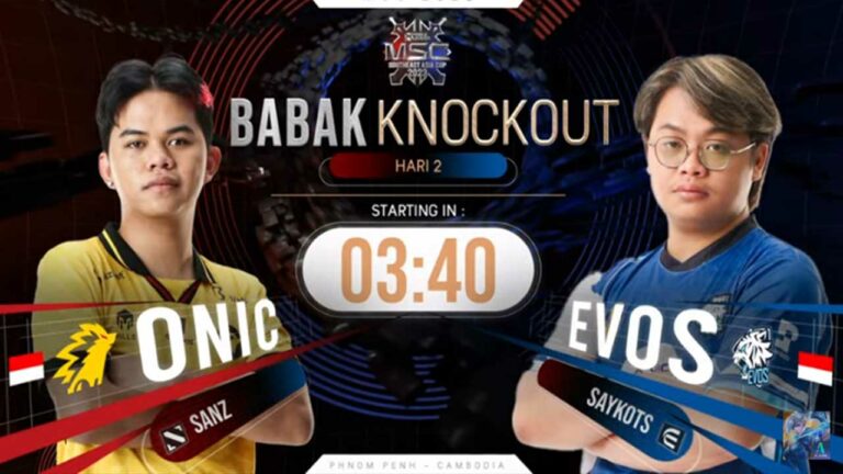 Hasil ONIC vs EVOS Legends Fase babak Playoff MSC 2023 Hari 2